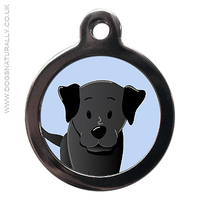 Fun Labrador Dog Breed ID Tag (Black)